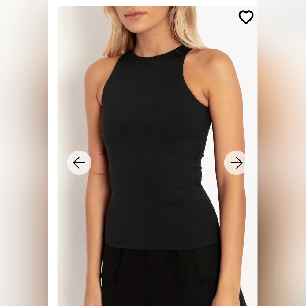 Blackmilk MATTE BLACK RACER TANK Medium